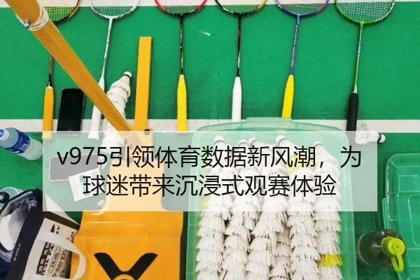 v975引领体育数据新风潮，为球迷带来沉浸式观赛体验